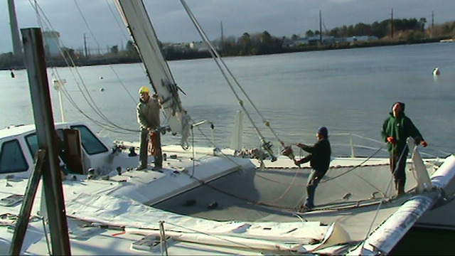 Stepping mast